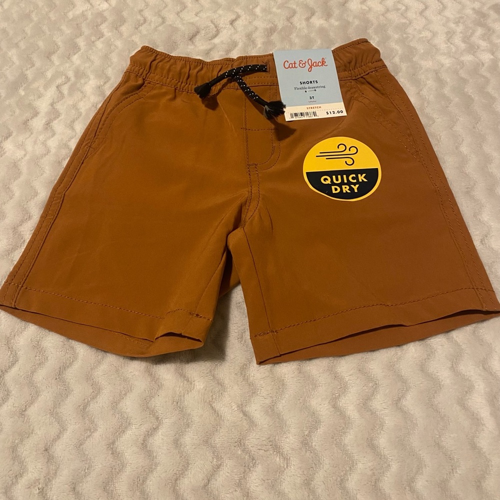 Cat & Jack Kids Quick Dry Tan Shorts